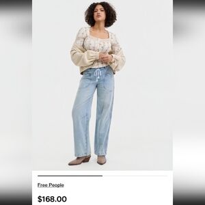 Free People LOVE LANGUAGE Low Rasie Pull On No Drama Jeans Sz 27 30
